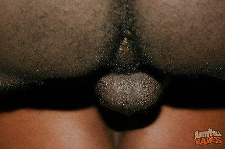 Close up butt fucking action with an black brunette Ms Juicy #8006