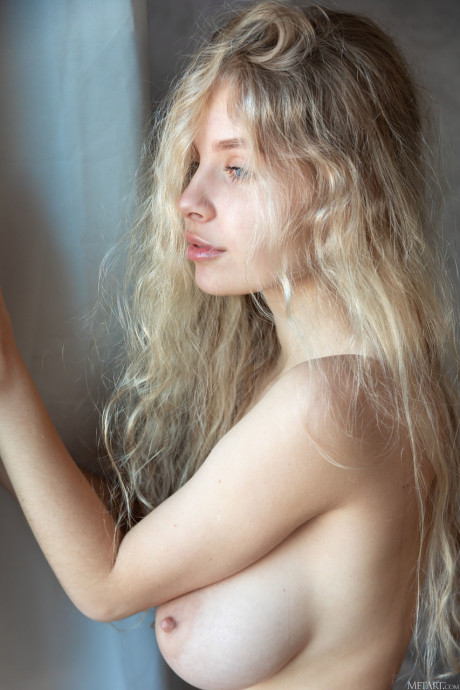 Petite young Mila Amour flaunts her big melons in a pretty lingerie striptease - #145817