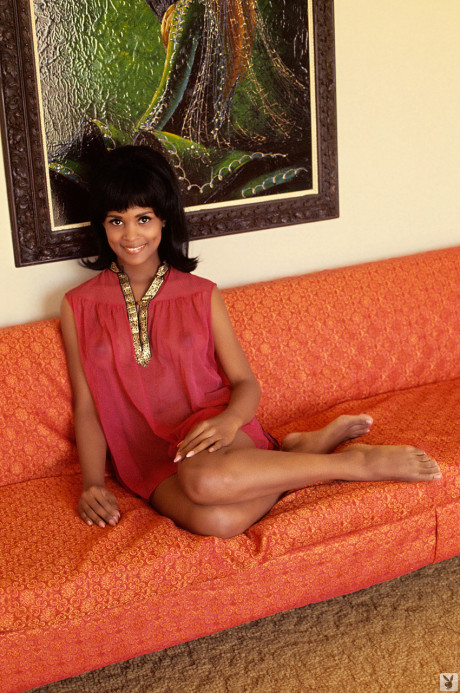 Darling retro centerfold Jean Bell shows off her amazing pointy natural breasts - #131078