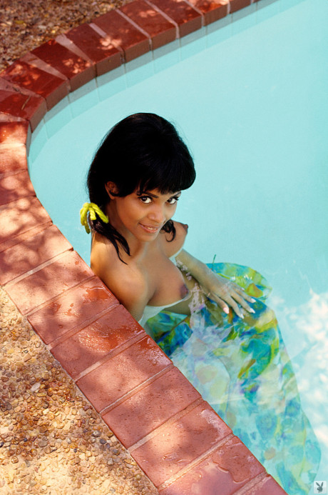 Darling retro centerfold Jean Bell shows off her amazing pointy natural breasts - #131081