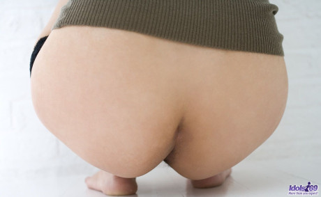 Japanese teenie Misaki Mori exposes herself while changing her clothing - #254376