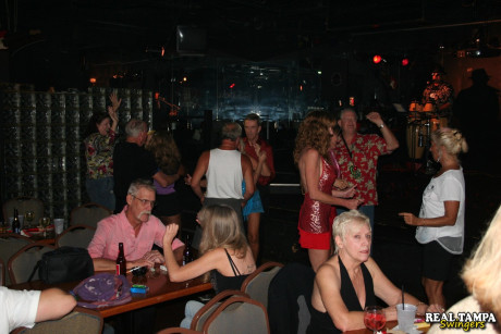Pretty amateur mom Double Dee flaunts her giant tits with her friend in a club - #40484