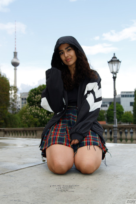 Stunning sweet schoolgirl Luna Silver shows her natural titties & her hot ass - #73122
