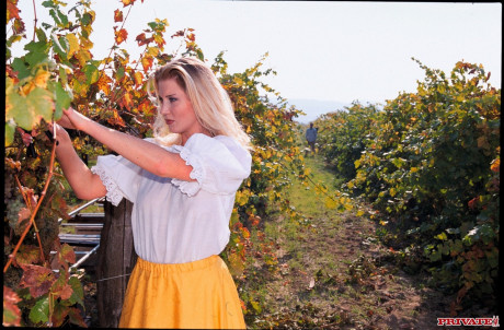 Czech country slut gf broad Daniella Schiffer gets butt nailed in the vineyard - #110028