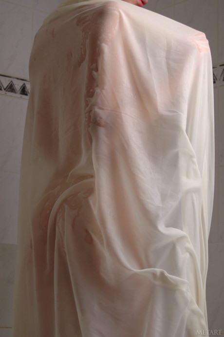 Glamorous babe Maria D flaunts her ravishing gigantic tits in the bathroom - #193650