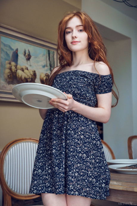 Glamorous redhead Jia Lissa shows every inch of her skinny undressed body - #141838