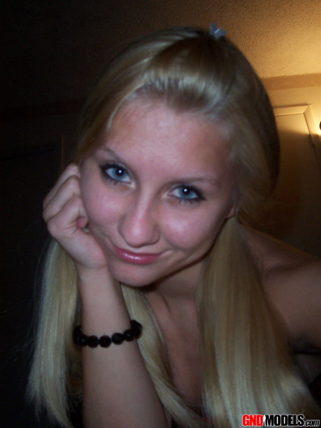 Blondie amateur Kylie takes self shots during safe for work action - #37802