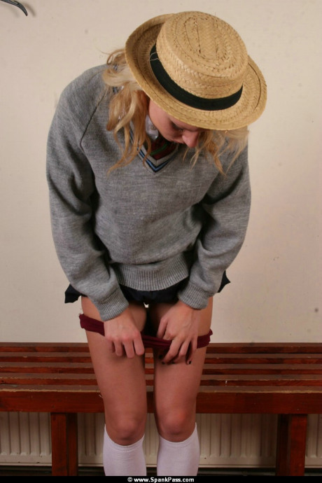 British student has her bottom turned red during a paddling from a chick - #135890