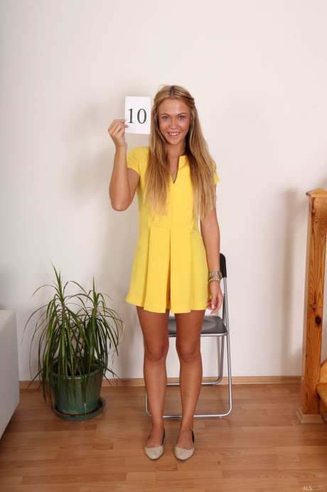 Teenage amateurs undressing and showing their perfect bodies at a casting #13100