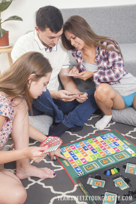 Brunette babe Baby Shine and her BF have a steamy threesome with a sexy teenie - #242203