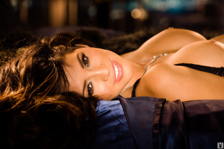 Tall brunette Hope Dworaczyk posing with a basketball and showing her giant boobies - #14509