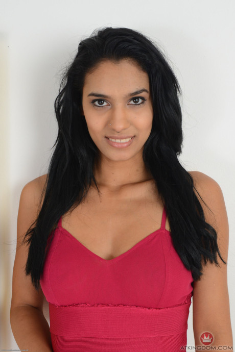 Sweet hispanic Karmen Bella takes off her hot dress & exposes her giant clitoris - #186136