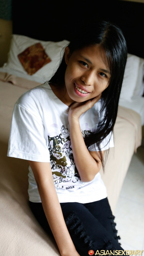 Petite Filipina Adelia gets her charming innocent cunt stretched by a nice dong - #221647