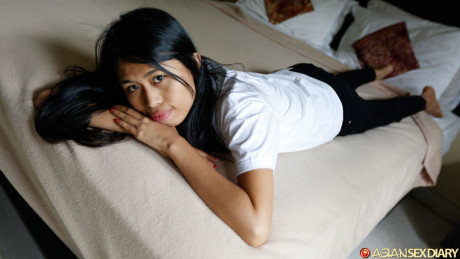 Petite Filipina Adelia gets her charming innocent cunt stretched by a nice dong - #221649