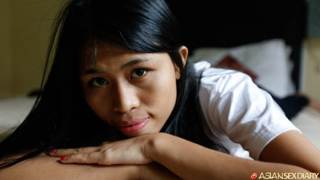 Petite Filipina Adelia gets her charming innocent cunt stretched by a nice dong - #221650