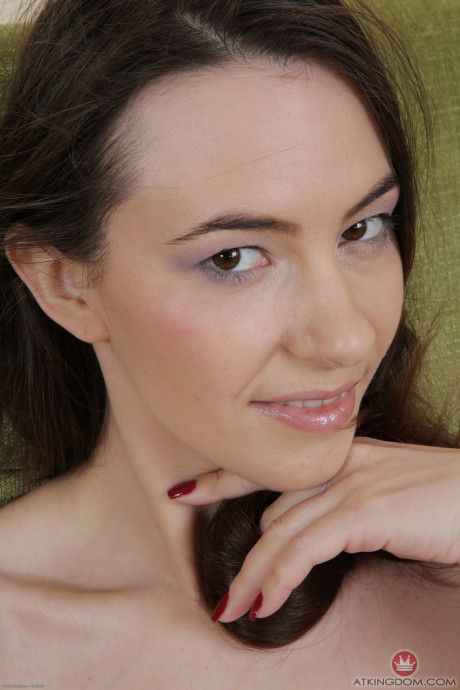 Tall Caucasian babe Clara strips nude and spreads her super silky twat - #238107