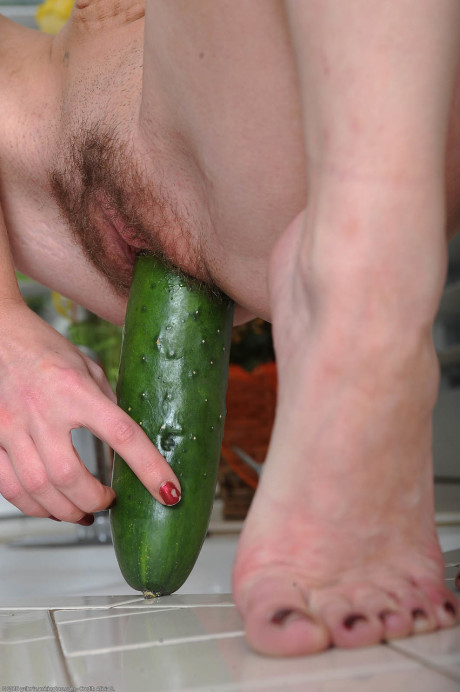 Fine petite teen Jessi Palmer doffs her clothes & masturbates with a cucumber - #40532