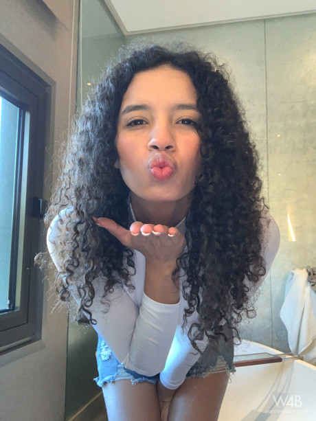 Erotic curly-haired hottie Valery Ponce strips & poses in her own compilation - #244639