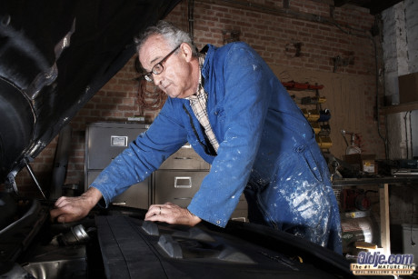 Blonde young Sabrina gets stripped and hammered by an cougar car mechanic - #205275