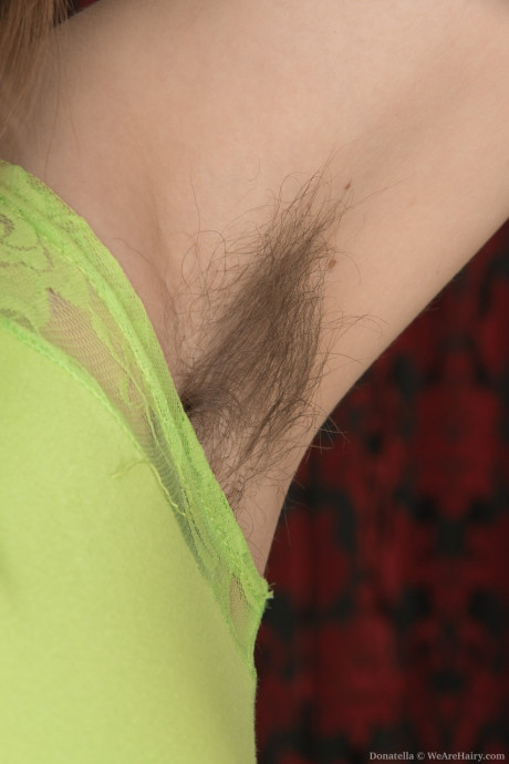 Fiance with nice tits Donatella lets out her hairy twat & unveils furry armpits - #197625