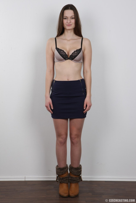 Long haired slut girlfriend girl takes off all her clothes to model in the naked - #244404