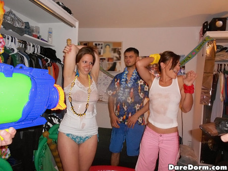Hot Amberr's coed graduation party turns into monstrous drunk gangbang - #182926