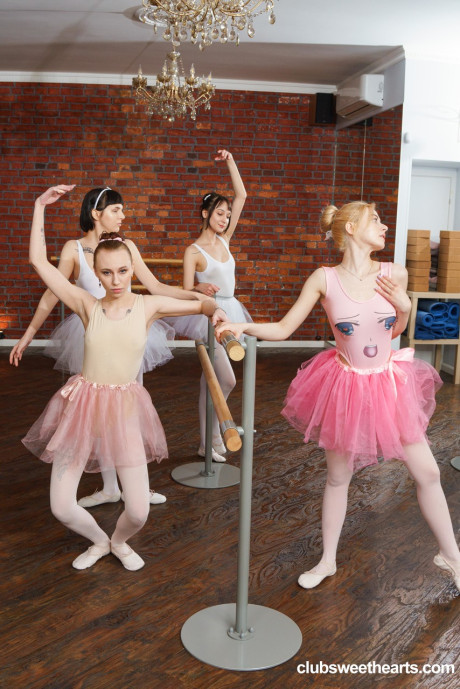 Charming petite young ballerinas share a hairy stud stiff boner together - #31194