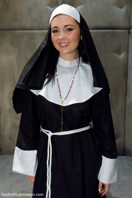 Dirty nun with a divine butt Angell Summers strips and poses undressed - #42444