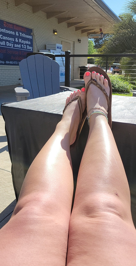 Slut girlfriend woman with pretty legs shows her lovely toes in a hot foot fetish compilation - #197995