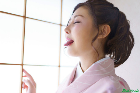 Beautiful asian MILF Mirei Imada tastes a meat and male butt before sex - #200262