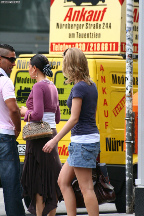Clothed chicks are secretly recorded by a voyeur while out in public - #138672