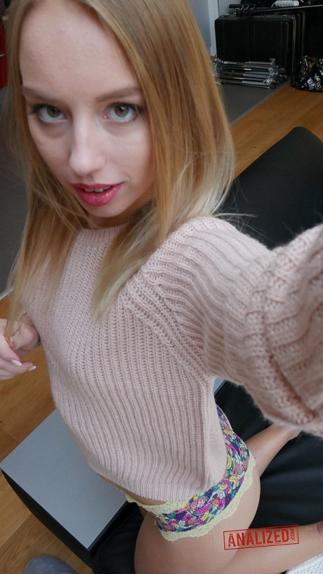 Nasty young Kira Thorn flashes her breasts and displays her amazing round ass - #25335