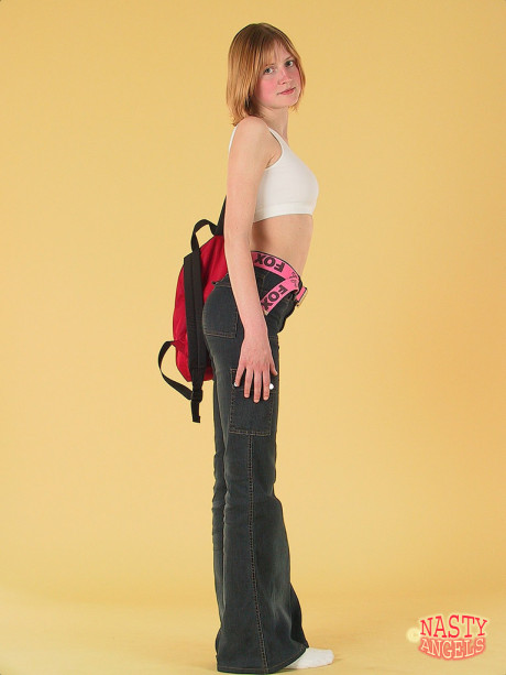 European newbie Lettie undresses at the casting & shows her innocent body - #5002