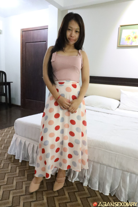 Petite chinese amateur Pangpang exposes her round butt and takes a rod in POV - #13338