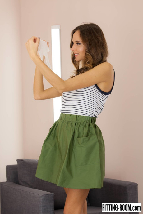 Lovely young Katya Clover masturbates after removing sheer panties - #19003