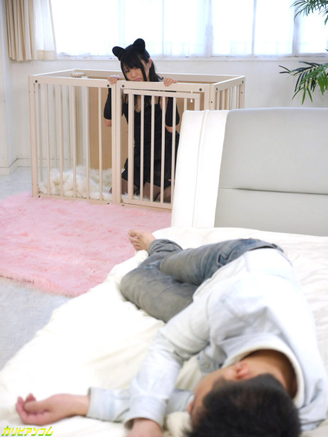 Dark haired oriental babe Rinako gets banged and creampied wearing leggings - #32997