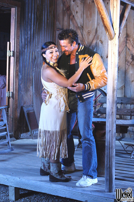 Short Native Indian Cherokee getting hammered hard doggystyle outdoors - #261772