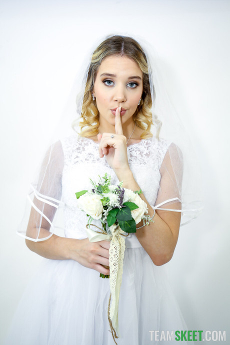 Skinny teen bride with a nice bum Sophia Sterling gets fucked by her godfather - #214755