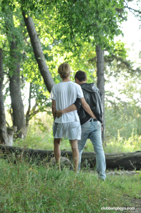 Passionate twinks having bare anal sex in an outdoor debauchery - #58634