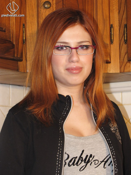 Foot fetish bitch girl woman in glasses Eva showing these magnificent legs - #26158