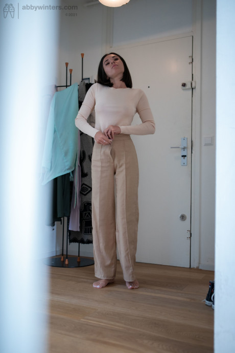 Amateur Eve S reveals her natural breasts and nice butt while dressing in her room - #239906