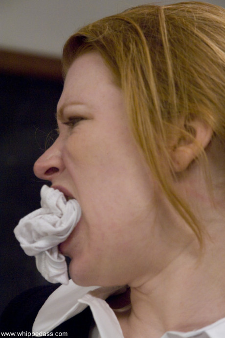 Buxom teacher Daphne Rosen gags, fingers and toys red hair student Madison fresh teen - #218357