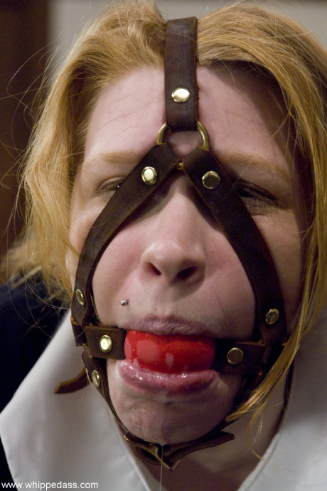 Buxom teacher Daphne Rosen gags, fingers and toys red hair student Madison fresh teen - #218368