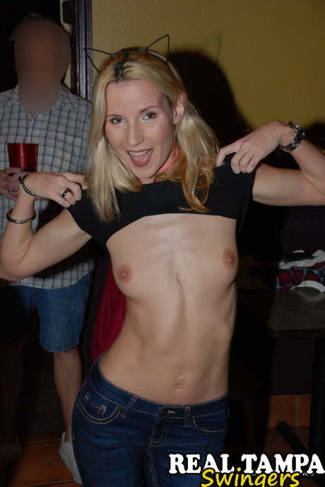 Blonde matures with grand titties unveil their twats and pose together - #241599