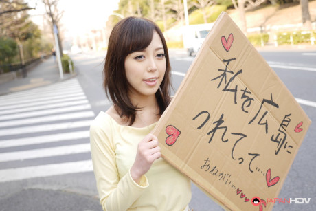 Chinese hottie Shiori Yamate reveals her hot breasts and licks a dick in a car - #51364