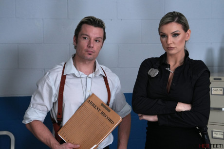 Sergeant Kenzie Taylor gets her amazing feet worshiped and screwed by a robber - #184077