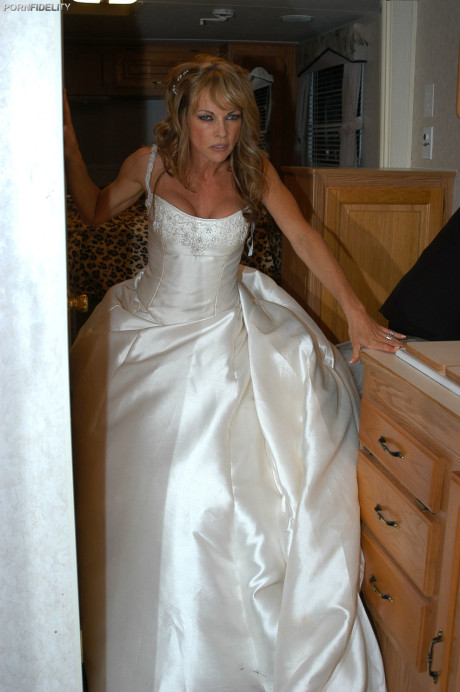 Ravishing babe in a wedding dress Shayla LaVeaux gets screwed by her husband - #125940