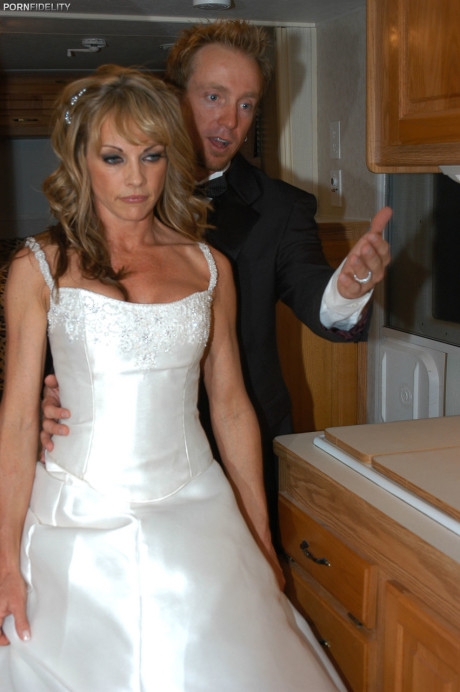 Ravishing babe in a wedding dress Shayla LaVeaux gets screwed by her husband - #125941