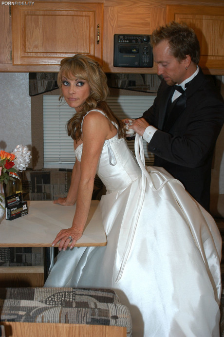 Ravishing babe in a wedding dress Shayla LaVeaux gets screwed by her husband - #125942