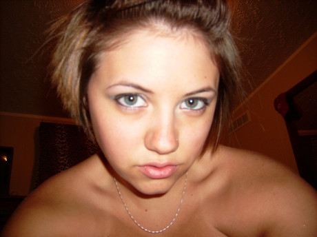 Brunette teenie Dee shows off her big naturals and takes sizzling selfies - #117390